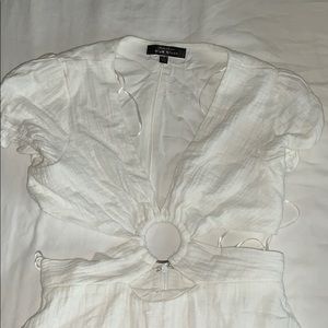 White Boutique Dress Cut-outs